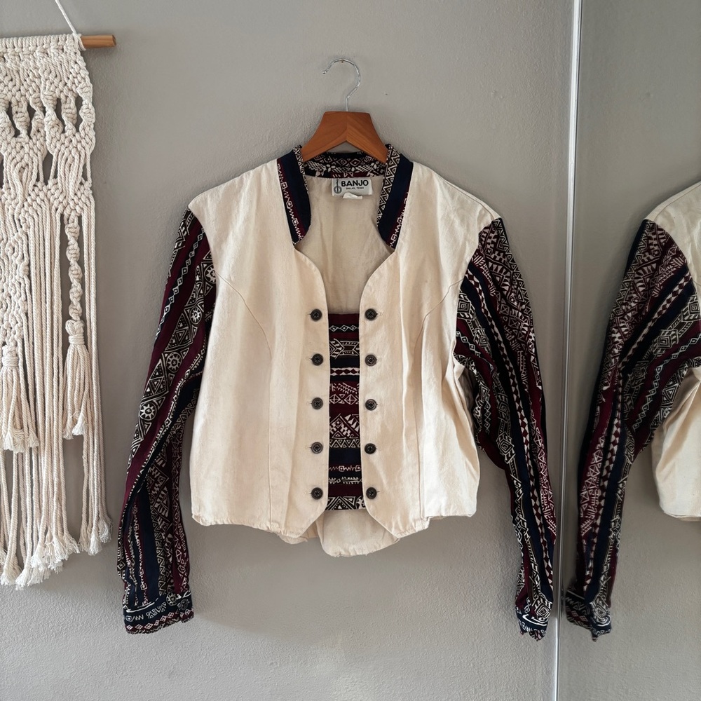 Sano Cream and Black Women's Top